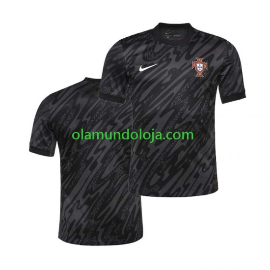 Camisola Portugal Guarda-redes Homem Equipamento Segundo Euro 2024 Manga Curta